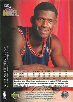 1995-96 Upper Deck #135 Antonio McDyess Back