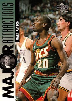 1995-96 Upper Deck #346 Gary Payton / Mark Curry Front
