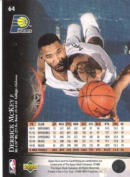 1995-96 Upper Deck #64 Derrick McKey Back