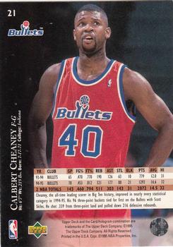 1995-96 Upper Deck #21 Calbert Cheaney Back