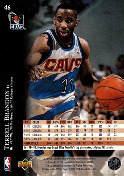 1995-96 Upper Deck #46 Terrell Brandon Back