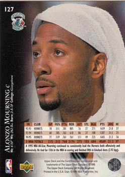 1995-96 Upper Deck #127 Alonzo Mourning Back