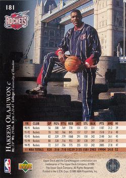 1995-96 Upper Deck #181 Hakeem Olajuwon Back