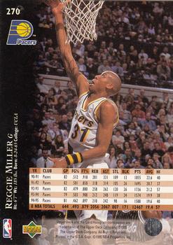 1995-96 Upper Deck #270 Reggie Miller Back