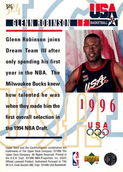 1995-96 Upper Deck #324 Glenn Robinson Back