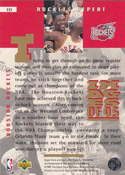 1995-96 Upper Deck #333 1995 NBA Finals Back