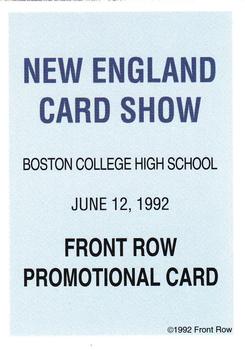 1992 Front Row Draft Picks - Event Promos #NNO Billy Owens Back