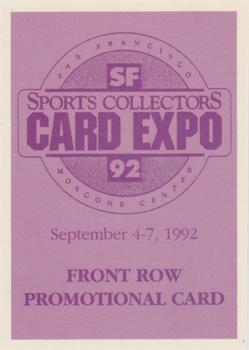 1992 Front Row Draft Picks - Event Promos #NNO Billy Owens Back