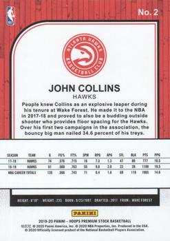 2019-20 Hoops Premium Stock #2 John Collins Back