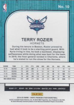2019-20 Hoops Premium Stock #10 Terry Rozier Back
