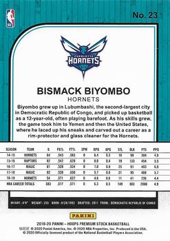 2019-20 Hoops Premium Stock #23 Bismack Biyombo Back