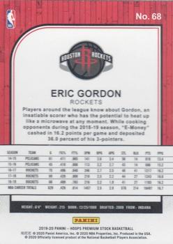 2019-20 Hoops Premium Stock #68 Eric Gordon Back