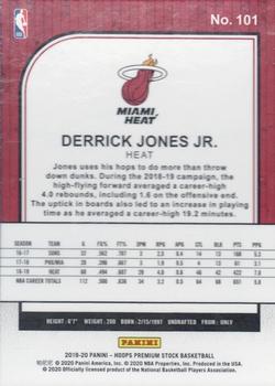 2019-20 Hoops Premium Stock #101 Derrick Jones Jr. Back