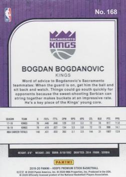 2019-20 Hoops Premium Stock #168 Bogdan Bogdanovic Back