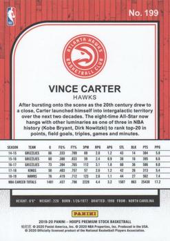 2019-20 Hoops Premium Stock #199 Vince Carter Back