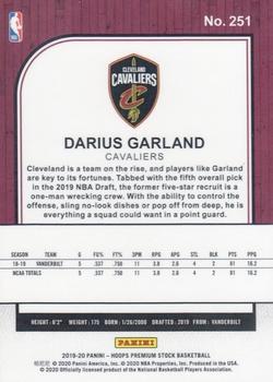 2019-20 Hoops Premium Stock #251 Darius Garland Back