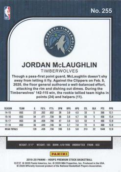 2019-20 Hoops Premium Stock #255 Jordan McLaughlin Back