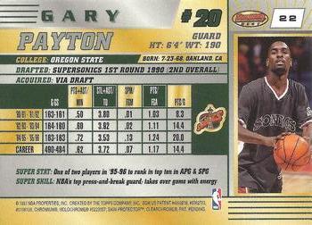 1996-97 Bowman's Best #22 Gary Payton Back