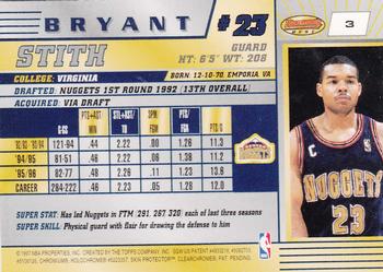 1996-97 Bowman's Best #3 Bryant Stith Back