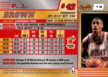 1996-97 Bowman's Best #12 P.J. Brown Back