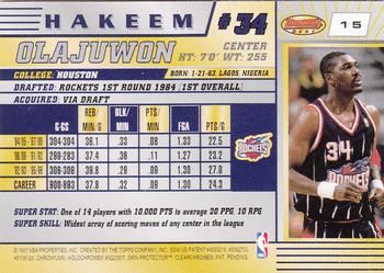 1996-97 Bowman's Best #15 Hakeem Olajuwon Back