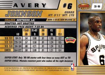 1996-97 Bowman's Best #36 Avery Johnson Back