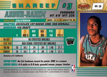1996-97 Bowman's Best #R3 Shareef Abdur-Rahim Back