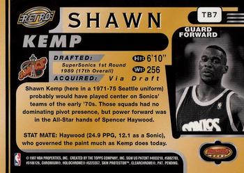 1996-97 Bowman's Best #TB7 Shawn Kemp Back
