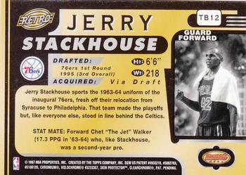 1996-97 Bowman's Best #TB12 Jerry Stackhouse Back