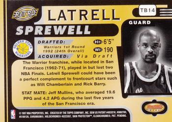 1996-97 Bowman's Best #TB14 Latrell Sprewell Back