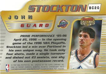 1996-97 Bowman's Best - Cuts #BC20 John Stockton Back