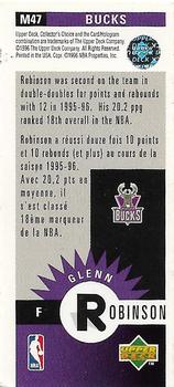 1996-97 Collector's Choice French - Mini-Cards #M47 Glenn Robinson Back
