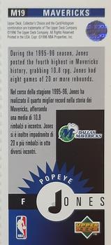 1996-97 Collector's Choice Italian - Mini-Cards #M19 Popeye Jones Back