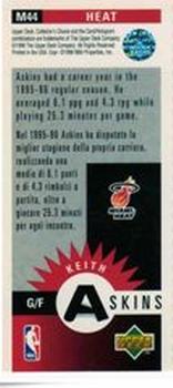 1996-97 Collector's Choice Italian - Mini-Cards #M44 Keith Askins Back