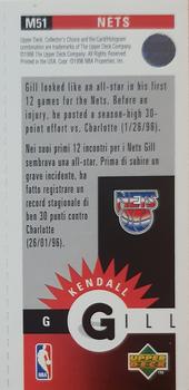 1996-97 Collector's Choice Italian - Mini-Cards #M51 Kendall Gill Back