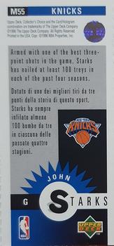 1996-97 Collector's Choice Italian - Mini-Cards #M55 John Starks Back
