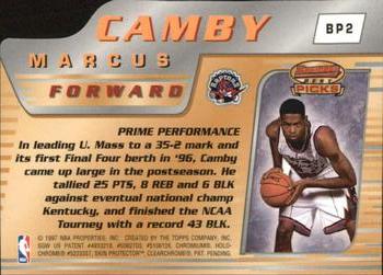 1996-97 Bowman's Best - Picks #BP2 Marcus Camby Back
