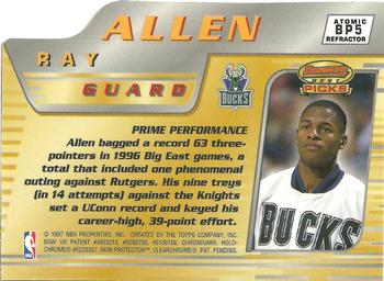 1996-97 Bowman's Best - Picks Atomic Refractors #BP5 Ray Allen Back