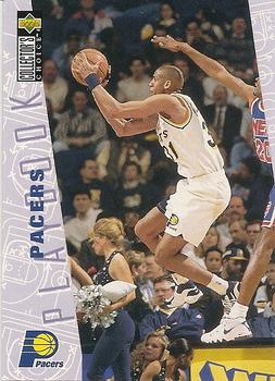 1996-97 Collector's Choice #377 Pacers Playbook Front