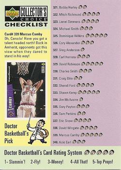 1996-97 Collector's Choice #399 Marcus Camby / Hakeem Olajuwon / Shaquille O'Neal Front