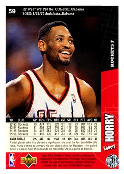 1996-97 Collector's Choice #59 Robert Horry Back