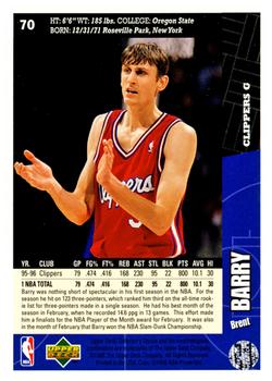 1996-97 Collector's Choice #70 Brent Barry Back