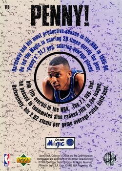 1996-97 Collector's Choice #115 Anfernee Hardaway Back