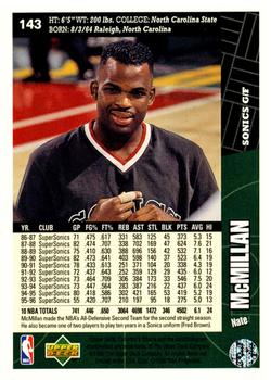 1996-97 Collector's Choice #143 Nate McMillan Back
