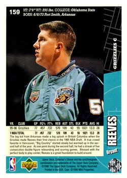 1996-97 Collector's Choice #159 Bryant Reeves Back