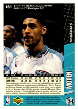 1996-97 Collector's Choice #161 Lawrence Moten Back