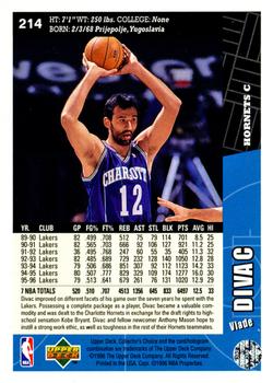 1996-97 Collector's Choice #214 Vlade Divac Back