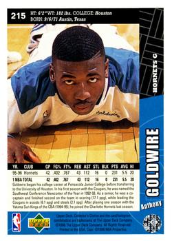 1996-97 Collector's Choice #215 Anthony Goldwire Back