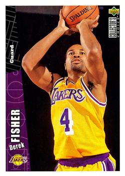 Derek Fisher player worn Warm Up patch basketball card (Los