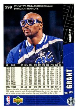 1996-97 Collector's Choice #298 Horace Grant Back